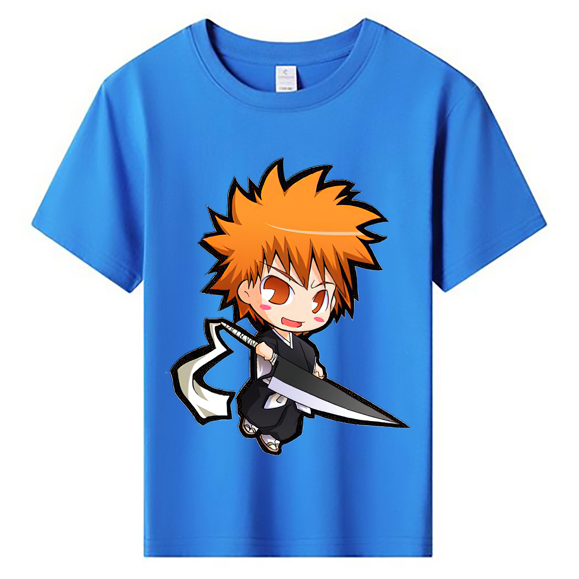 （画像用） ブリーチ 黒崎一護（くろさき いちご）BLEACH Kurosaki Ichigo 綿100％キッズTシャツ（フロントプリント）